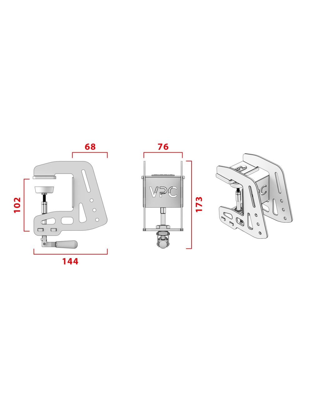 VIRPIL EU - VPC Desk Mount V3 - Mini